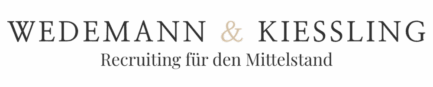 Logo Wedemann & Kiessling - Recruiting für den Mittelstand Logo Wedemann & Kießling - dunkel