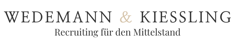 Logo Wedemann & Kiessling - Recruiting für den Mittelstand Logo Wedemann & Kießling - dunkel
